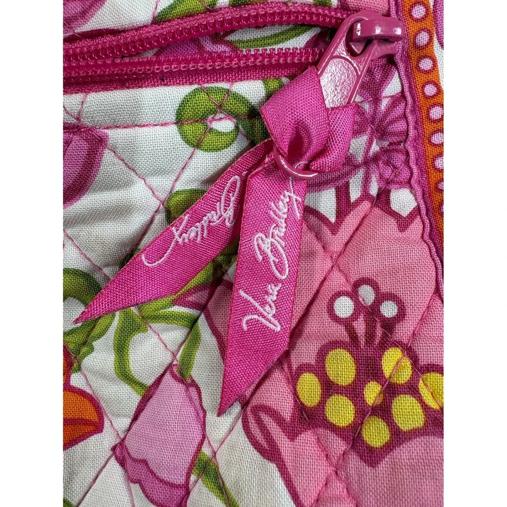 Vera Bradley Quilted Shoulder Bag Floral Pink Tulip Blossom‎ Print Crossbody
